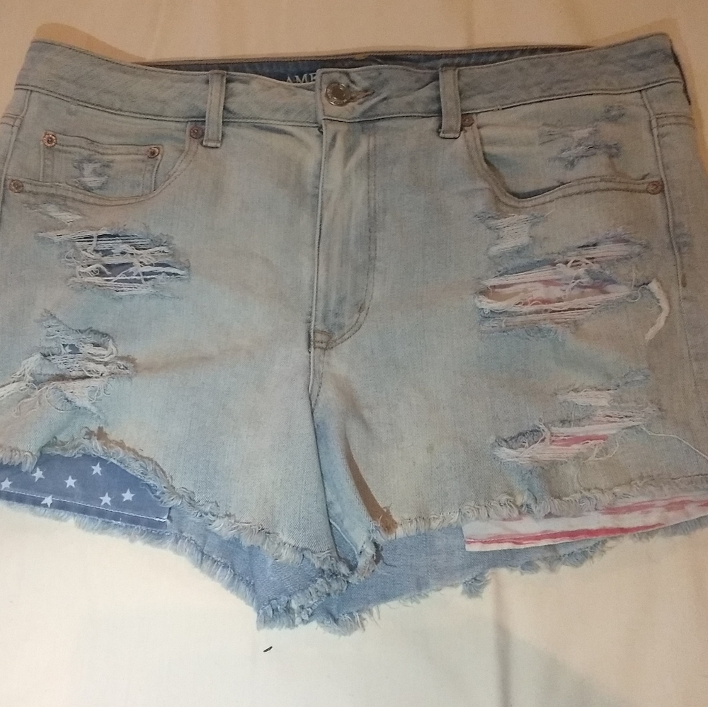 American Eagle size 18 shorts american flag pocket